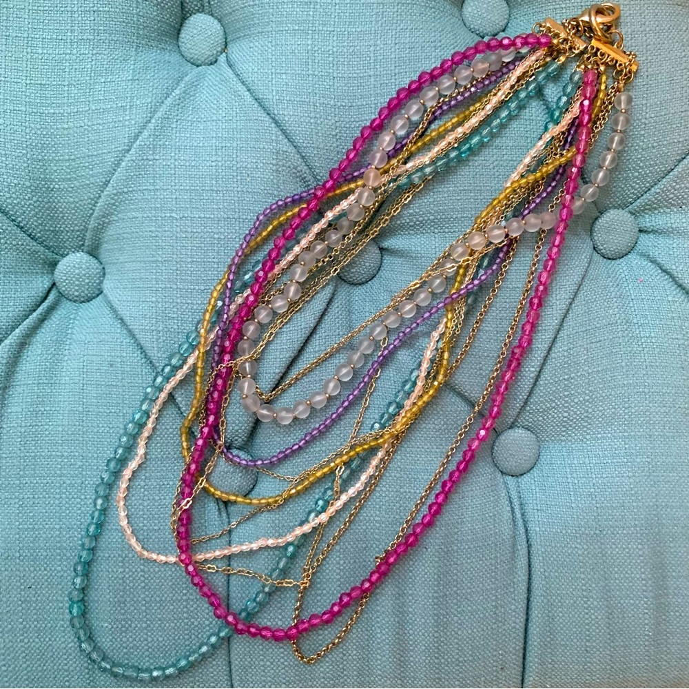 Multi string necklace